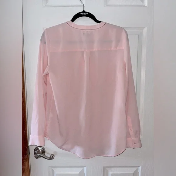 Talbots Pink Sheer Blouse Medium - Picture 2 of 3